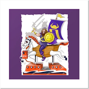 Minnesota Vikings Fans - Kings of the North vs 4 Bit Ponies Posters and Art